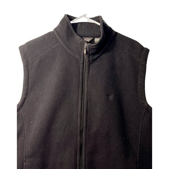 Eddie Bauer Vest Mens Size XL Black Sleeveless Fleece Full Front Zip Up Pockets - Picture 3 of 8
